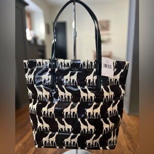Kate Spade New York Bon Shopper Daycation Giraffe Tote, NWT
